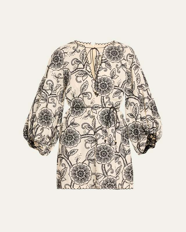 Tallow Embroidered Mini Dress